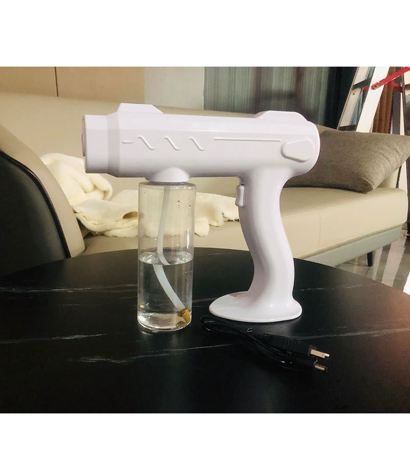 手持无线充电蓝光纳米雾化消毒枪喷雾器消毒雾化无线消毒喷雾枪