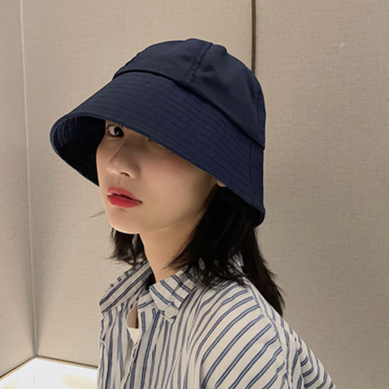 日系水桶大檐渔夫帽女春夏可折叠太阳帽防晒遮阳帽韩版百搭帽子潮