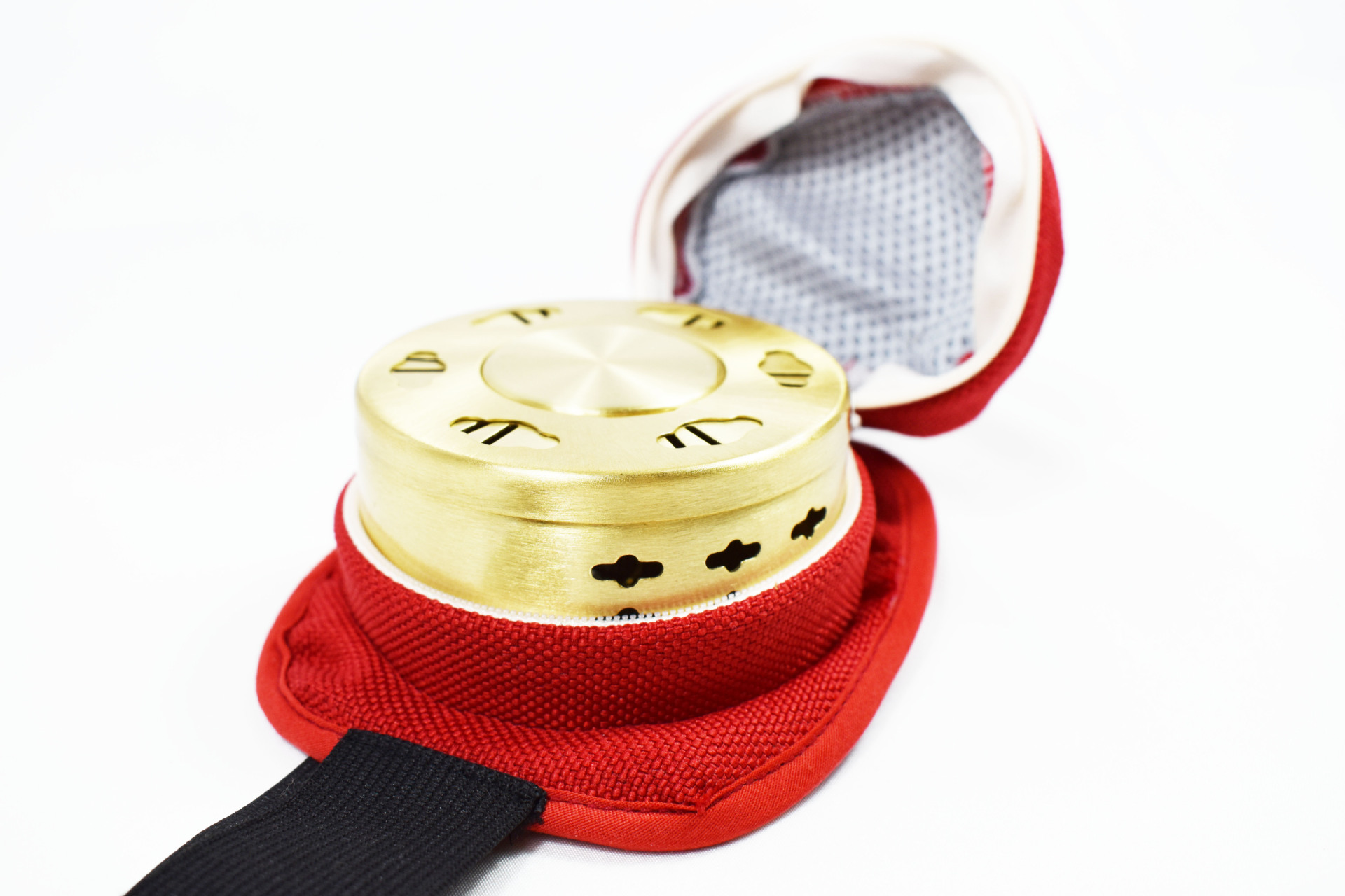 佑嘉布艺 纯铜随身灸 艾灸盒布套无烟颈肩四联灸衣 艾灸布套批发