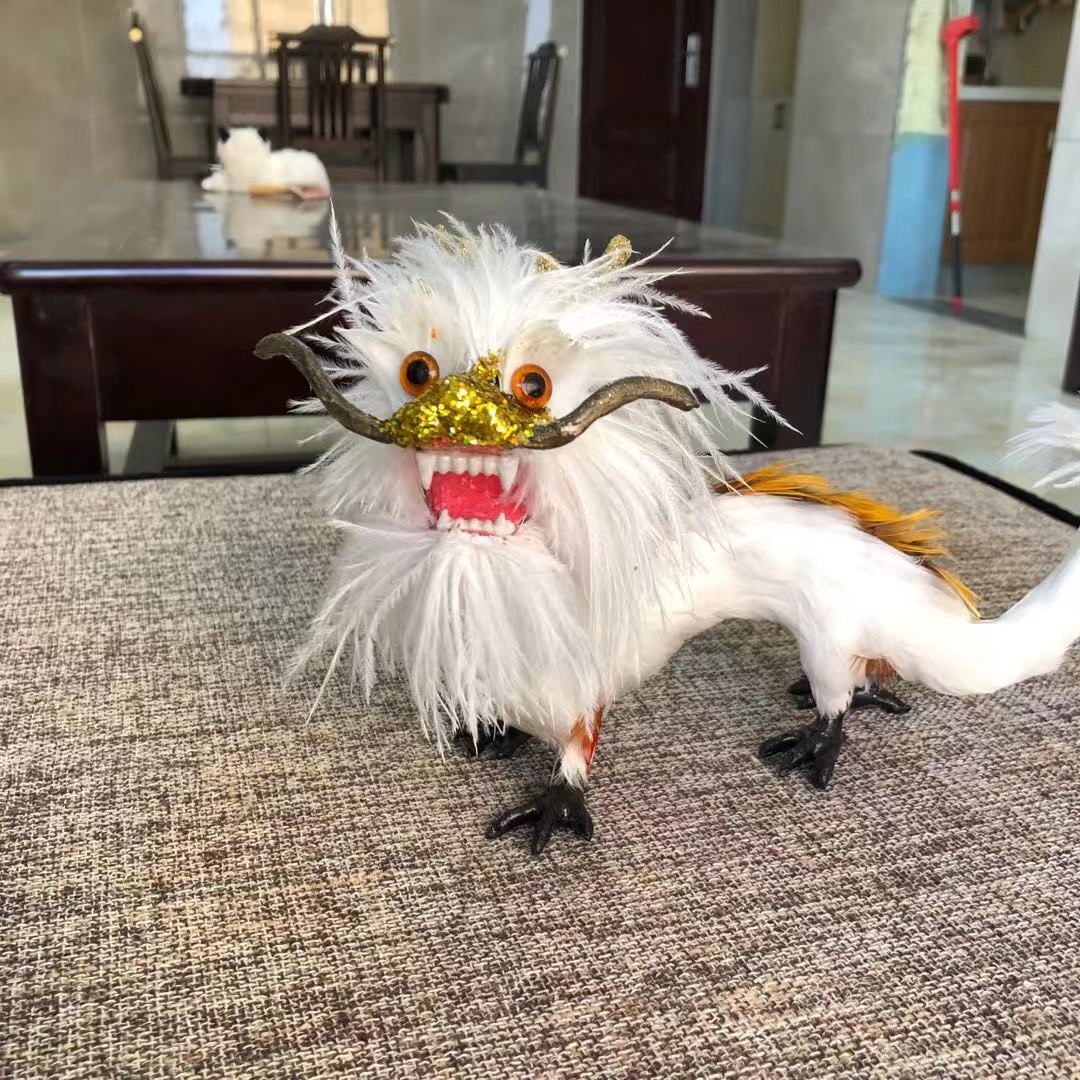 仿真龙青龙白龙火龙龙摆件神话古龙云中龙创意饰品工艺品生肖摆件