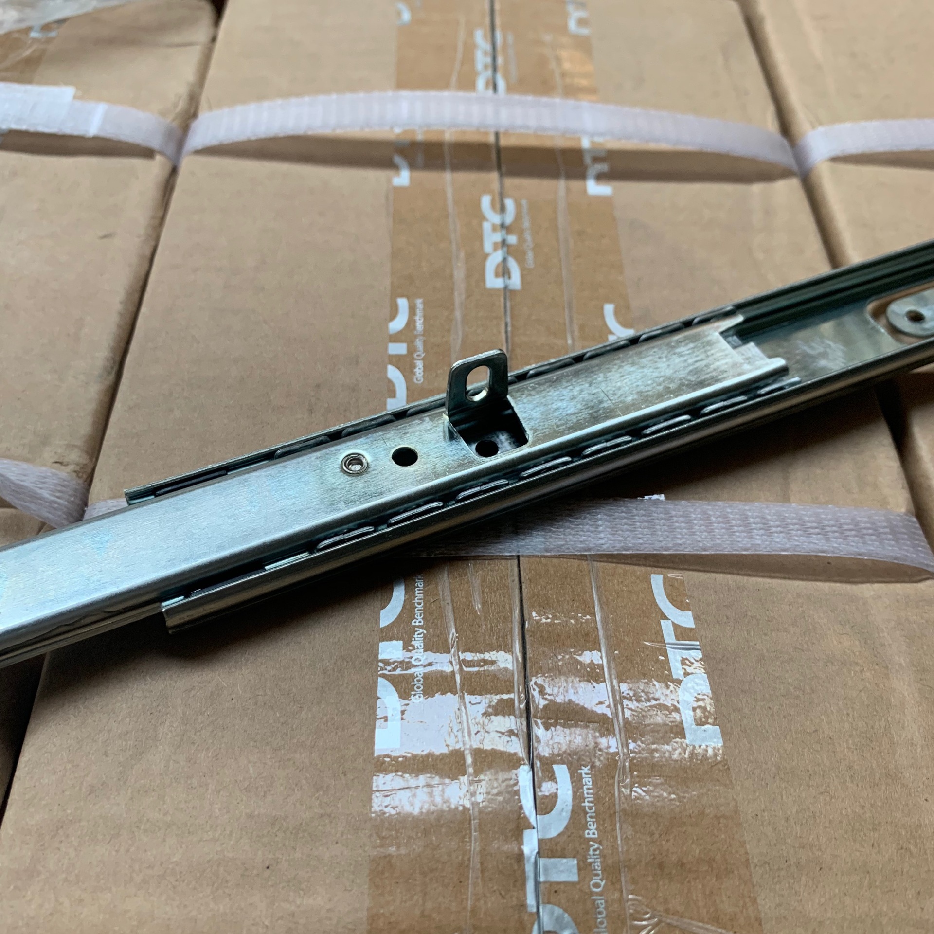 dtc 两节托底走珠滑轨二节轨不带缓冲静音抽屉导轨 27mm宽