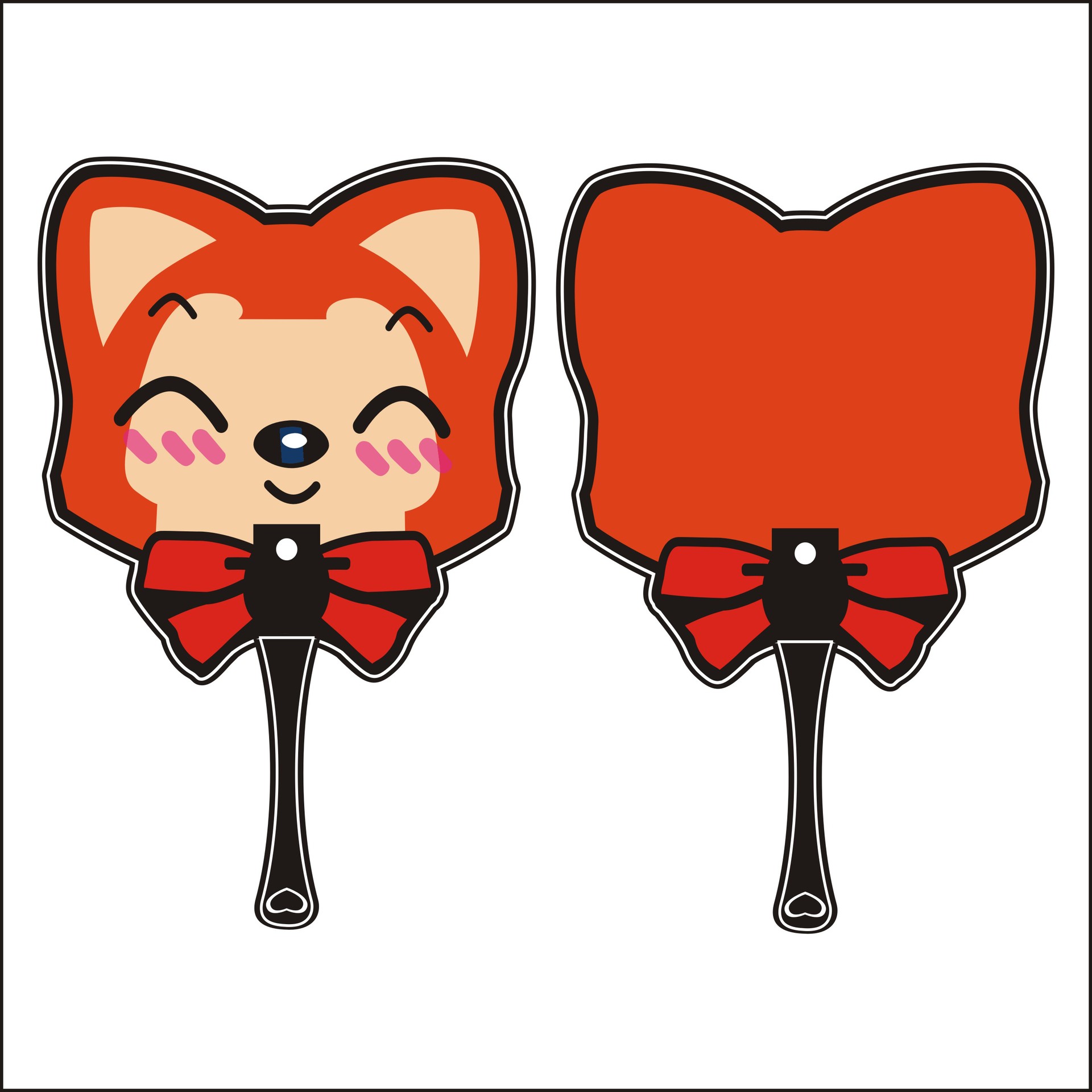 广告扇定制卡通扇定做pp塑料宣传地推学校logo印刷企业珠宝宣传扇