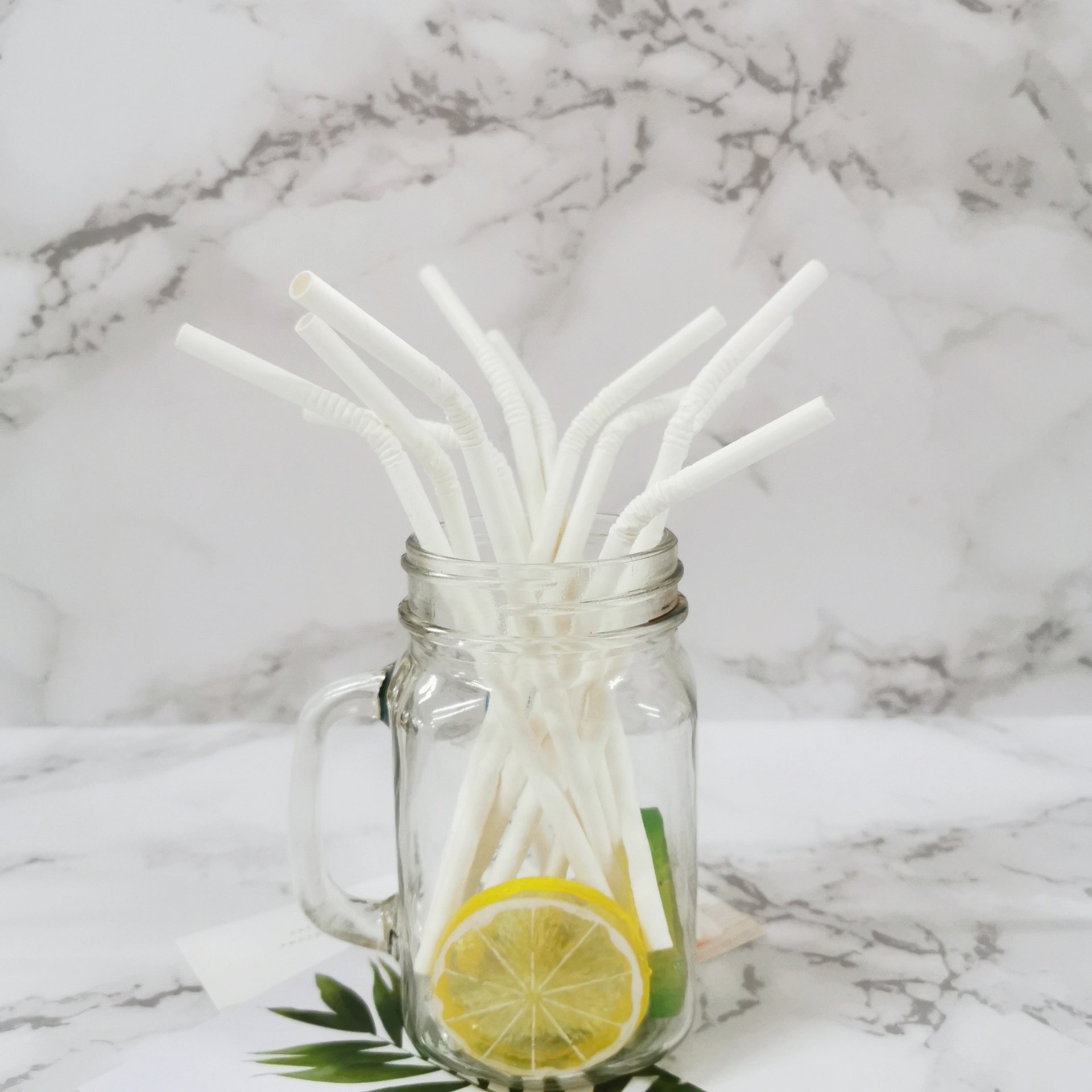 厂家可加工定制纸吸管弯管可降解环保家用奶茶店餐厅纯白吸管创意