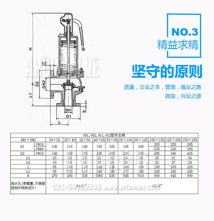 901型带手柄德标弹簧全启封闭式安全阀 德标安全阀
