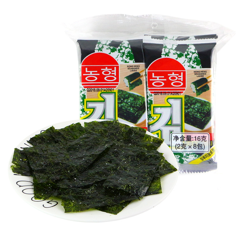 韩式海苔 农亨岩烧海苔2g*8小包/包 即食烤海苔 休闲零食品批发