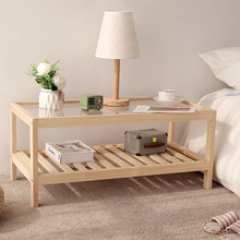长方形茶几简约客厅组合实木简约小户型日式家具卧室床头创意茶几