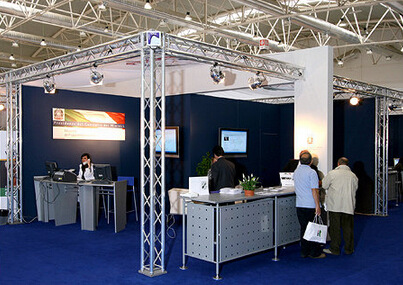 工厂小型铝合金桁架婚庆展会商场摊位桁架广告架门型展架