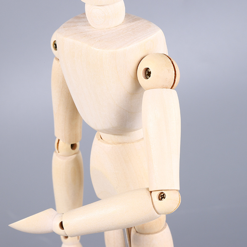 摆件家居装饰品摆设 北欧创意木制工艺礼品木头人关节人偶抽象