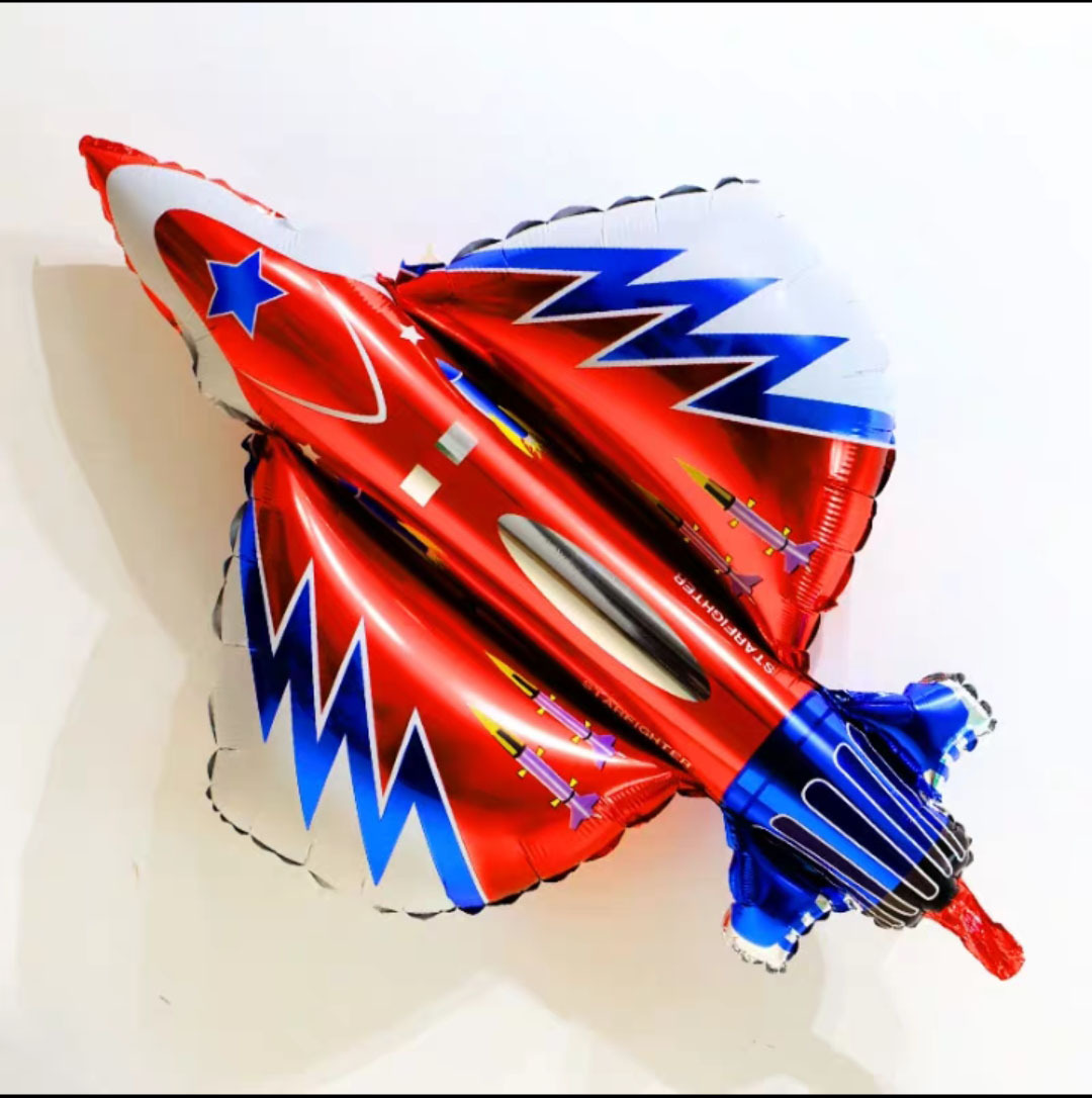 新款太空火箭飞船铝膜气球卡通火箭铝箔气球批发生日派对装饰气球-阿