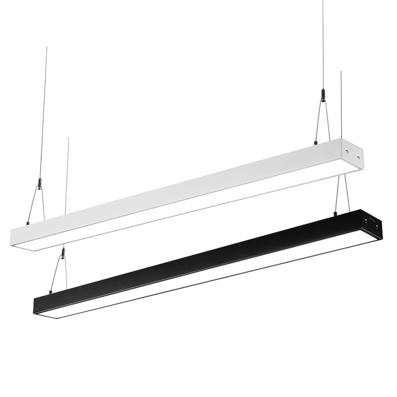 欧普照明朗逸led办公室简约吊线灯现代创意个性工业风商用条形灯