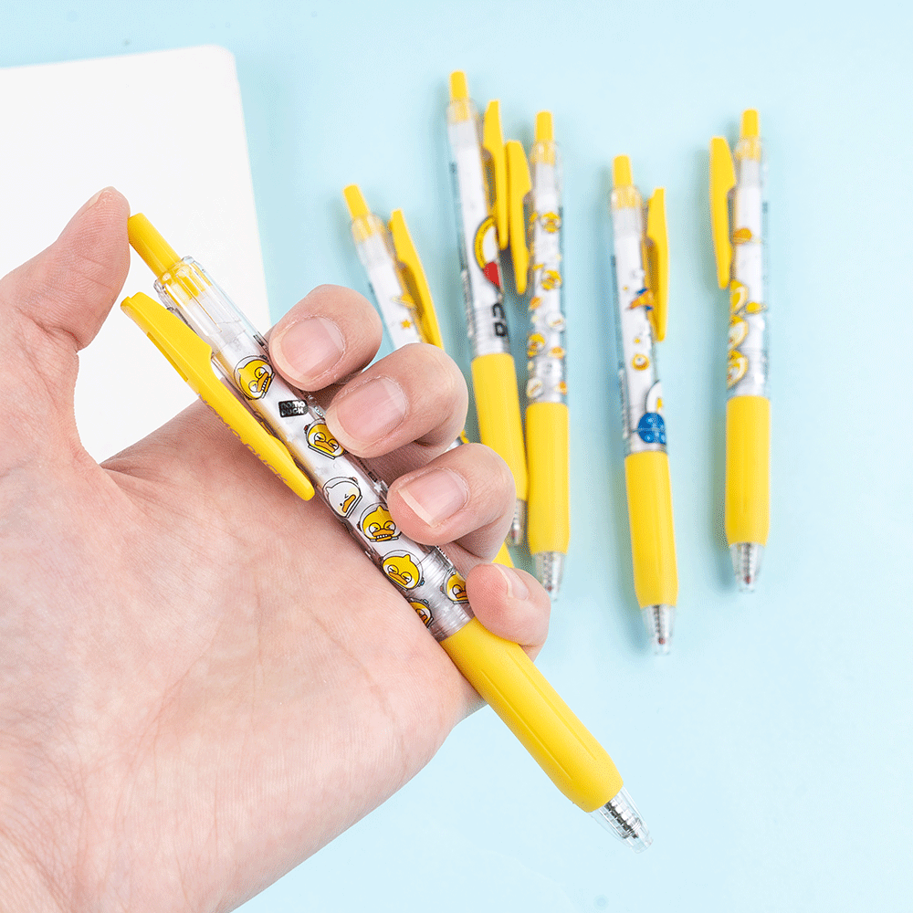 麦和 差不多鸭太空按动中性笔(架装笔)卡通可爱超萌学生网红笔