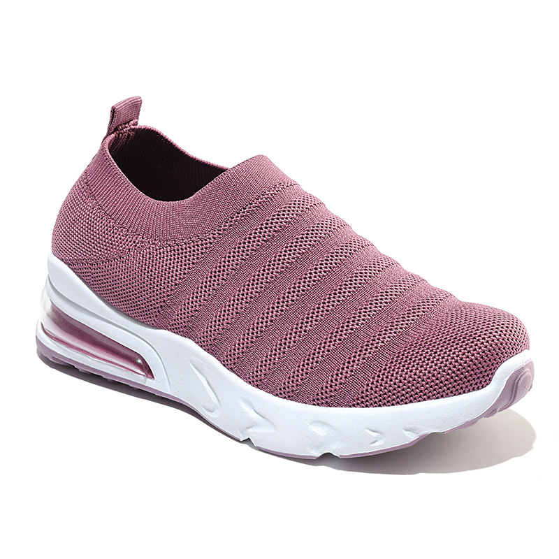 Hengyu Cross-Border Spring Women's Shoes Fashion Fashionmonger 2023 Fly-Knit Sneakers Casual Non-Slip Air Cushion Women's Shoes Foreign Trade Supply
