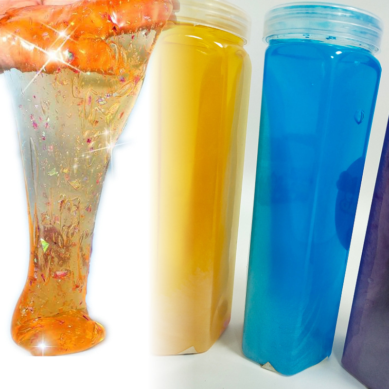 史莱姆原液高透明基础水晶泥泰透起泡胶成品大桶装diy少女心黏土