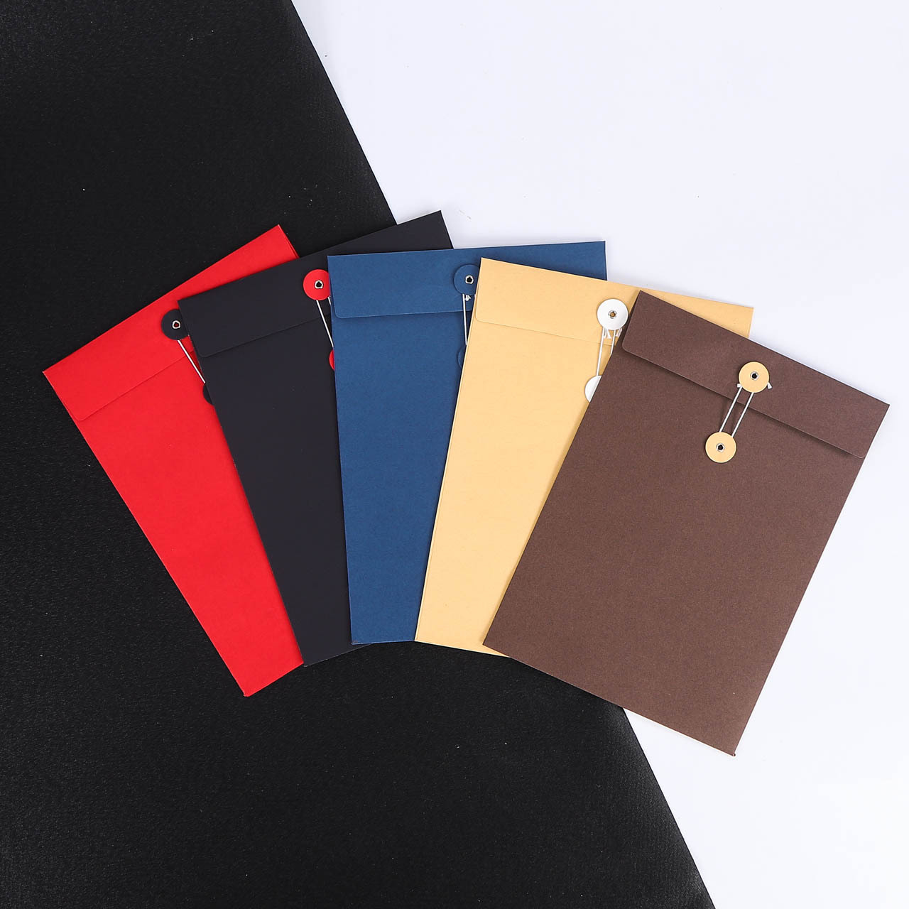 厂家现货烫金卡纸牛皮纸档案袋 自封式公文袋 文件袋可烫金logo