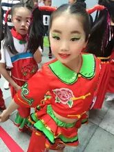 小荷风采儿童秧歌舞蹈演出服小辫子甩三甩民族表演服中国娃娃喜庆