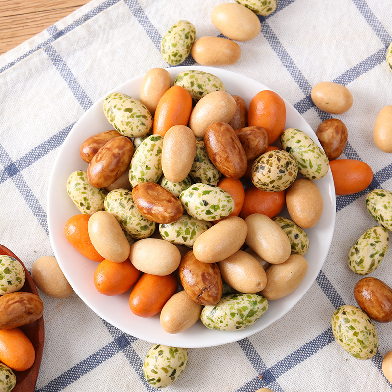 批发香港金冠爱莱客七彩鱼皮花生豆360g大罐送礼坚果炒货休闲食品