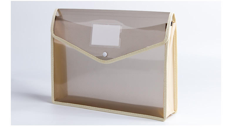 a4塑料pp按扣档案袋透明防水大容量学生补习资料袋文件袋可印logo