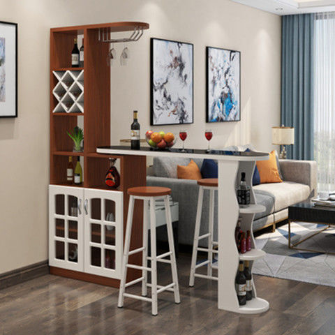 客厅吧台桌家用隔断柜酒柜现代简约玄关柜欧式钢化玻璃旋转小吧台