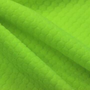 提花足球格摇粒绒夹克服装面料提花蜂巢六边形足球格单面摇粒绒布