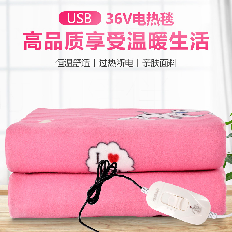 Construction Site Electric Blanket Single Double Cold Protection Low Voltage 36V Thickened Blanket Electric Blanket Plug-in USB Interface Optional