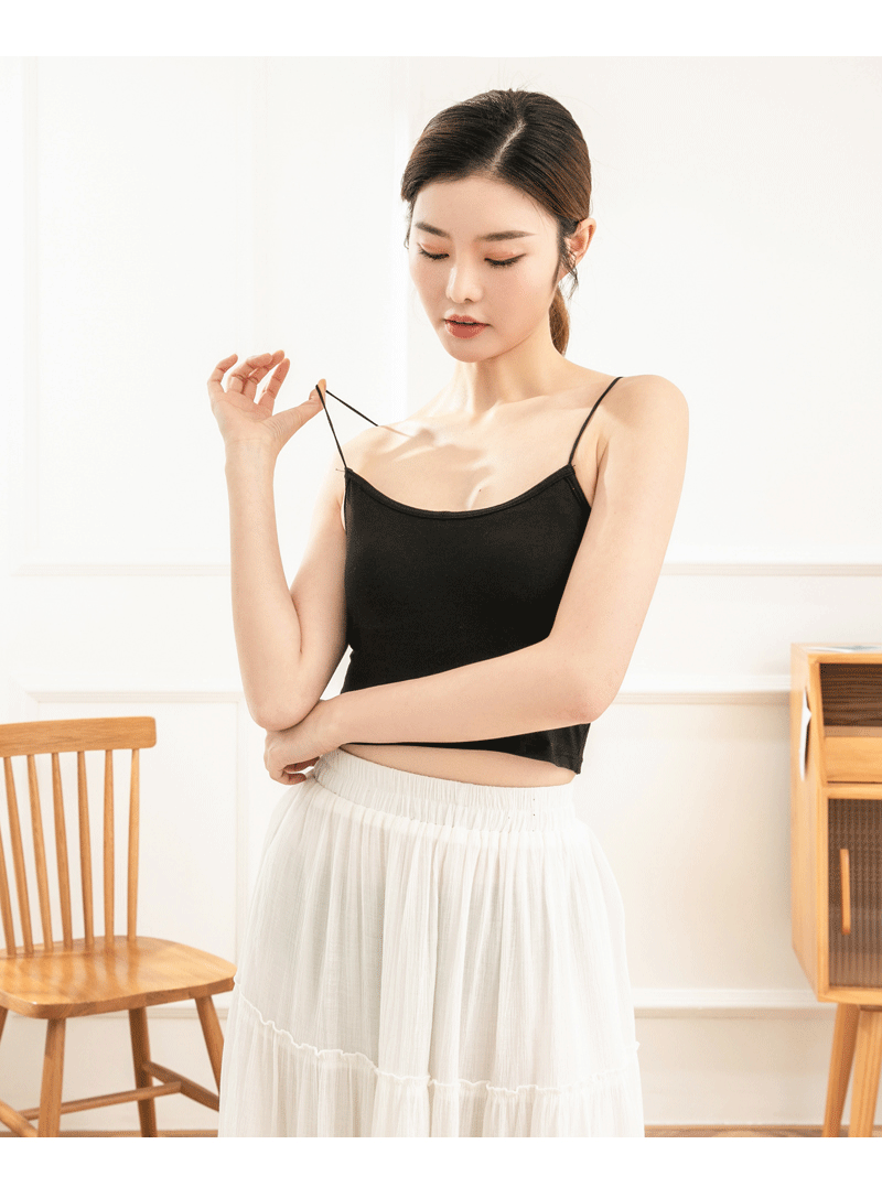 吊带背心女内搭内衣一体文胸带胸垫黑色性感显瘦外穿性感网红打底