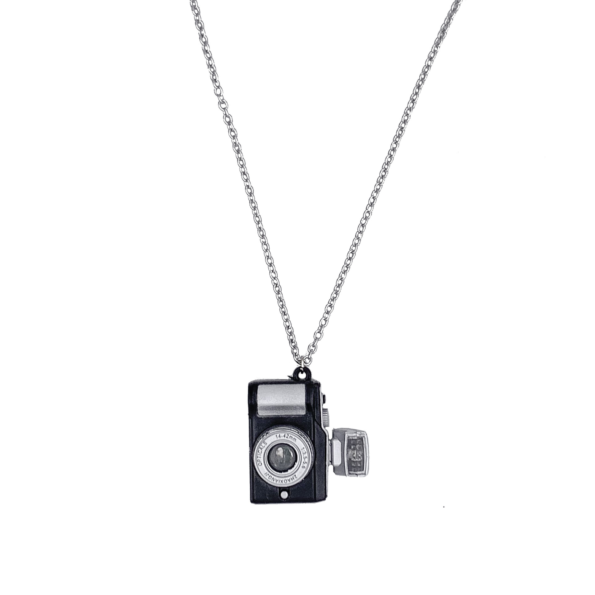 原创ins自制 嘻哈原宿风复古相机项链挂坠单反情侣毛衣链包邮