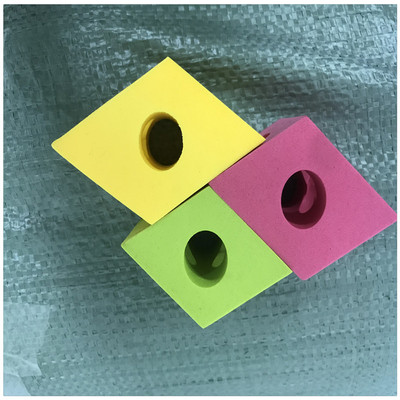 订做 规则几何形状eva教具 菱形积木 红黄绿四边形几何积木玩