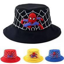 蜘蛛侠盆帽外贸渔夫帽春夏新款儿童遮阳帽可折叠发光帽子批发A390