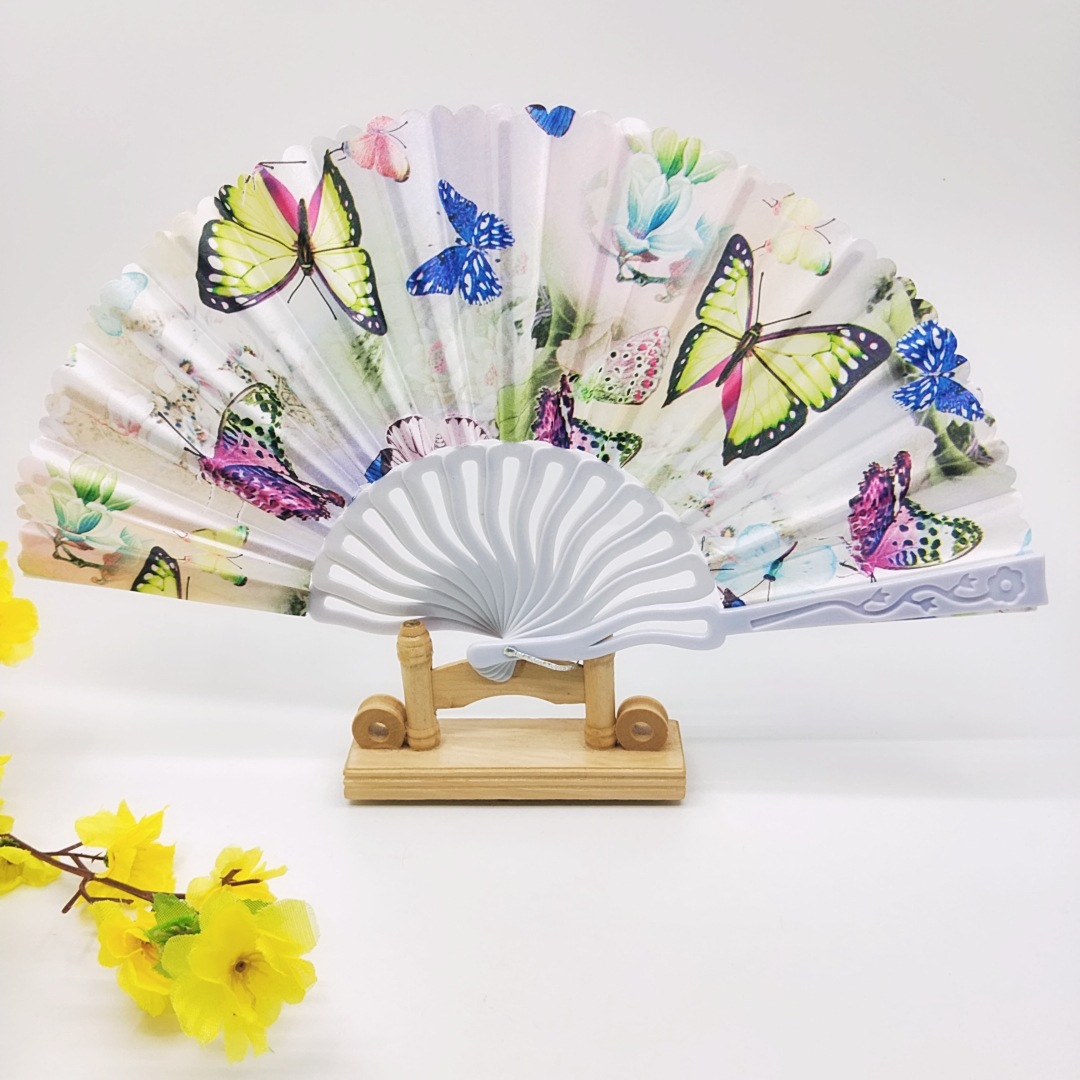 定制蝴蝶扇子 日用女装扇子一包12把 装饰摆设扇子 舞蹈表演扇子