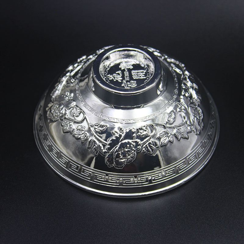 银碗银勺子银筷子餐具三件套五福临门套装工艺品礼品年年有鱼摆件