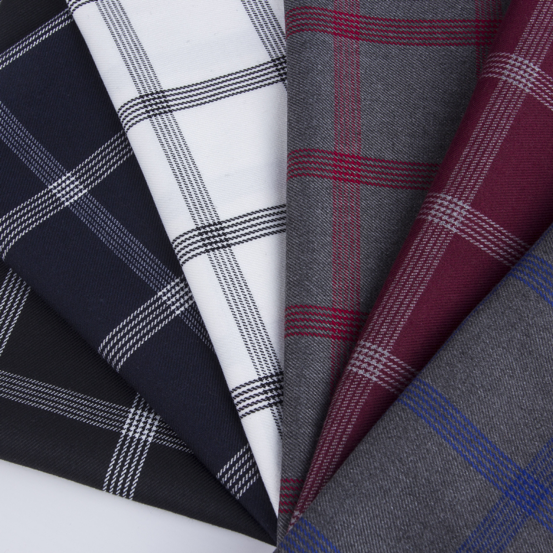 tr涤弹力色织大格子布 春夏简约男女衬衫西装制服裤裙料 现货