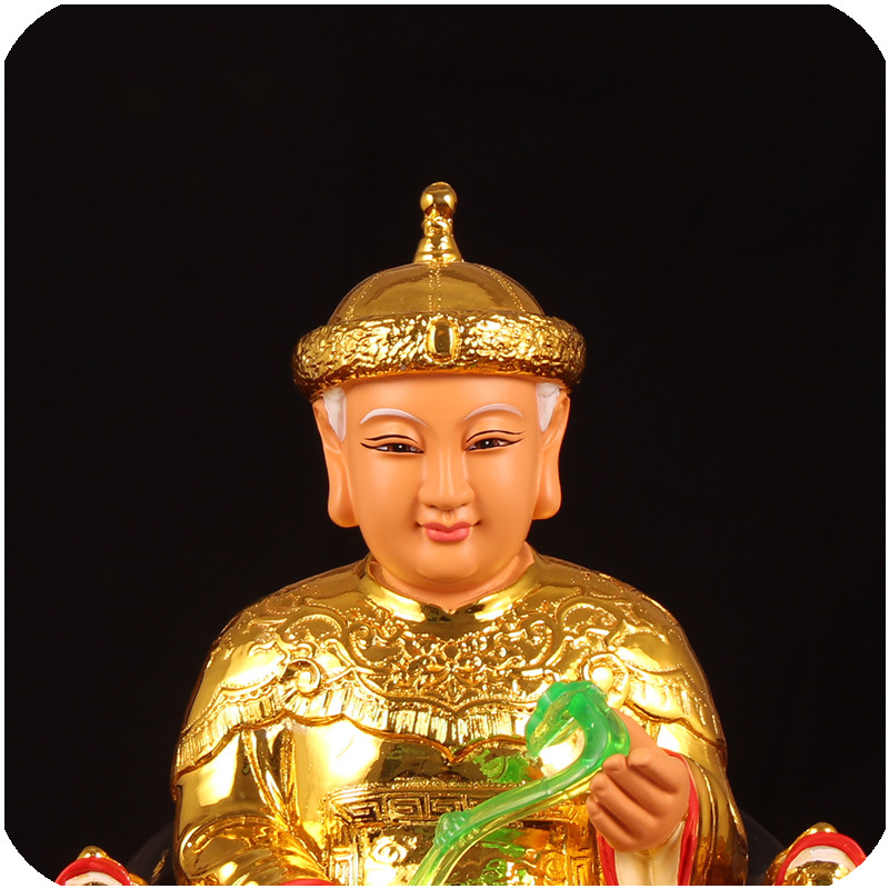 黄三太爷太奶神像12英寸镀金东北保家仙神像树脂四大家族