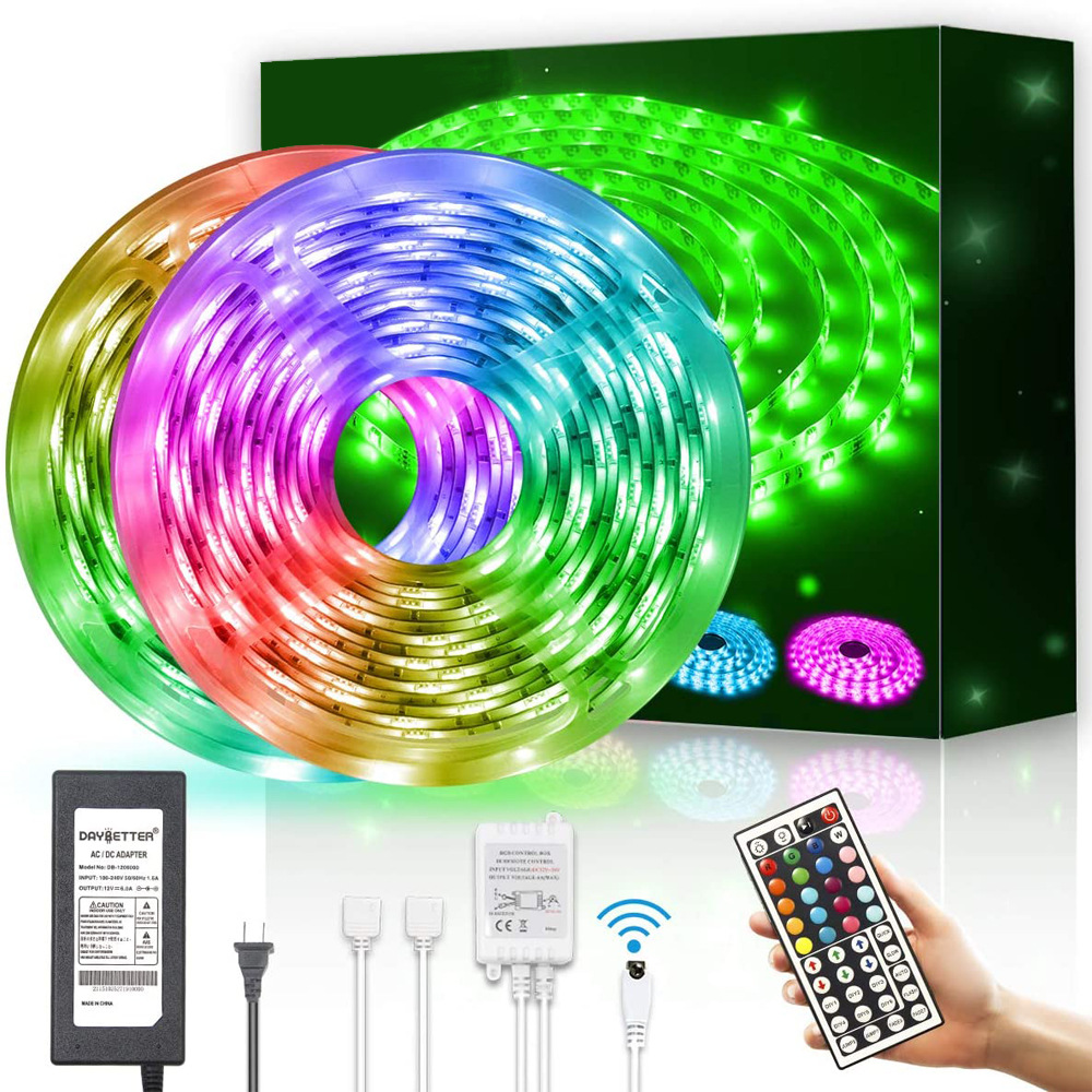 6万套现货smd3528rgb变色44键红外控制器软灯条 led2835彩色灯带