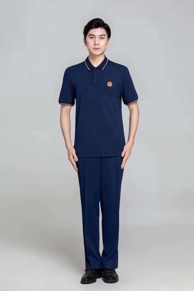 正品消防备勤服蓝色焰火体能套装翻领短袖作训服夏季备勤作训服