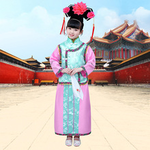 儿童唐装格格服新款古代清朝宫廷旗袍影楼写真满清表演服一件代发