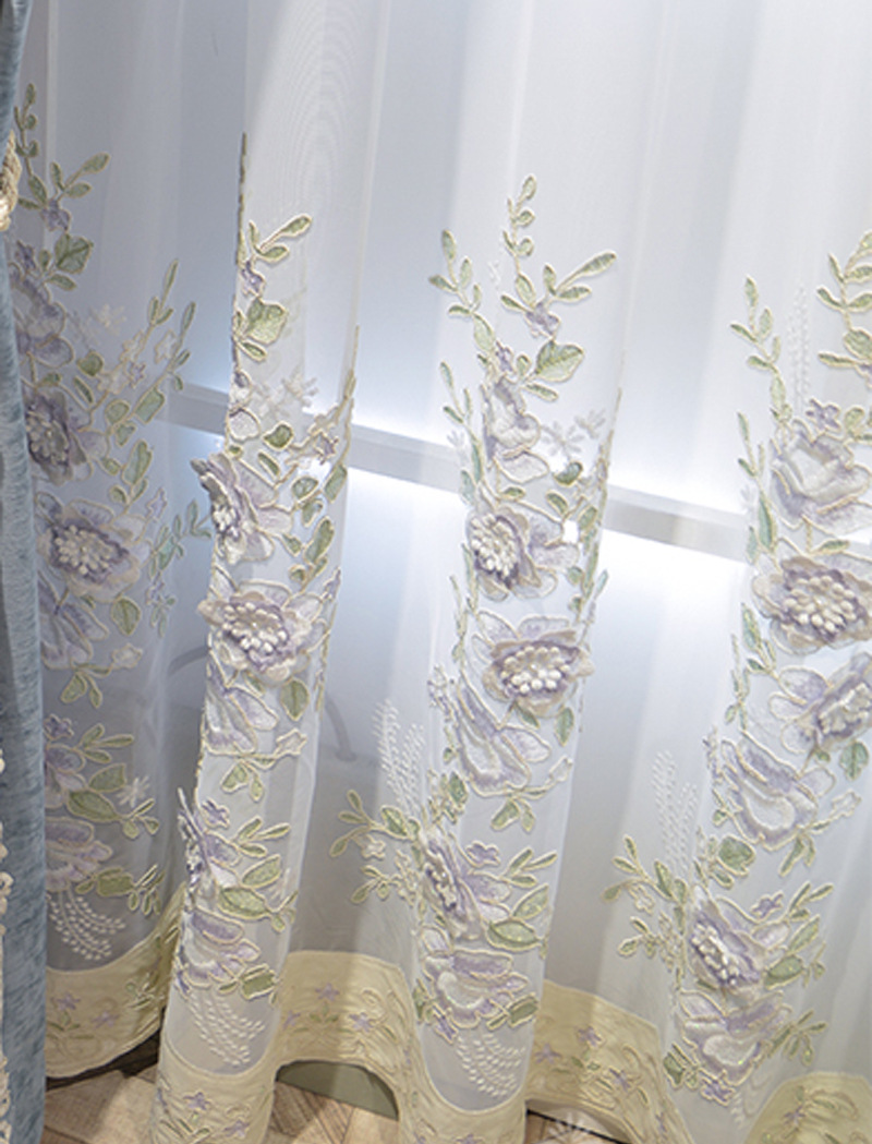 厂家直销雪呢绒加厚拼接轻奢优雅紫色绒布窗帘客厅卧室公主风窗帘