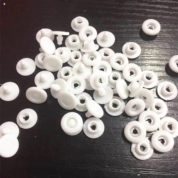 现货一次性文具盒白色塑料双合扣宝宝毛衣圆形子母扣二合扣防护罩