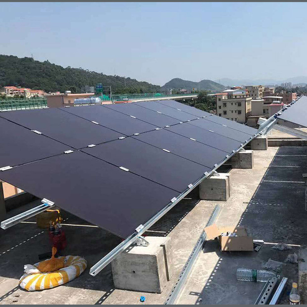 云浮晶天订制太阳能板450w彩钢瓦屋顶光伏电站并网单晶半片电池板