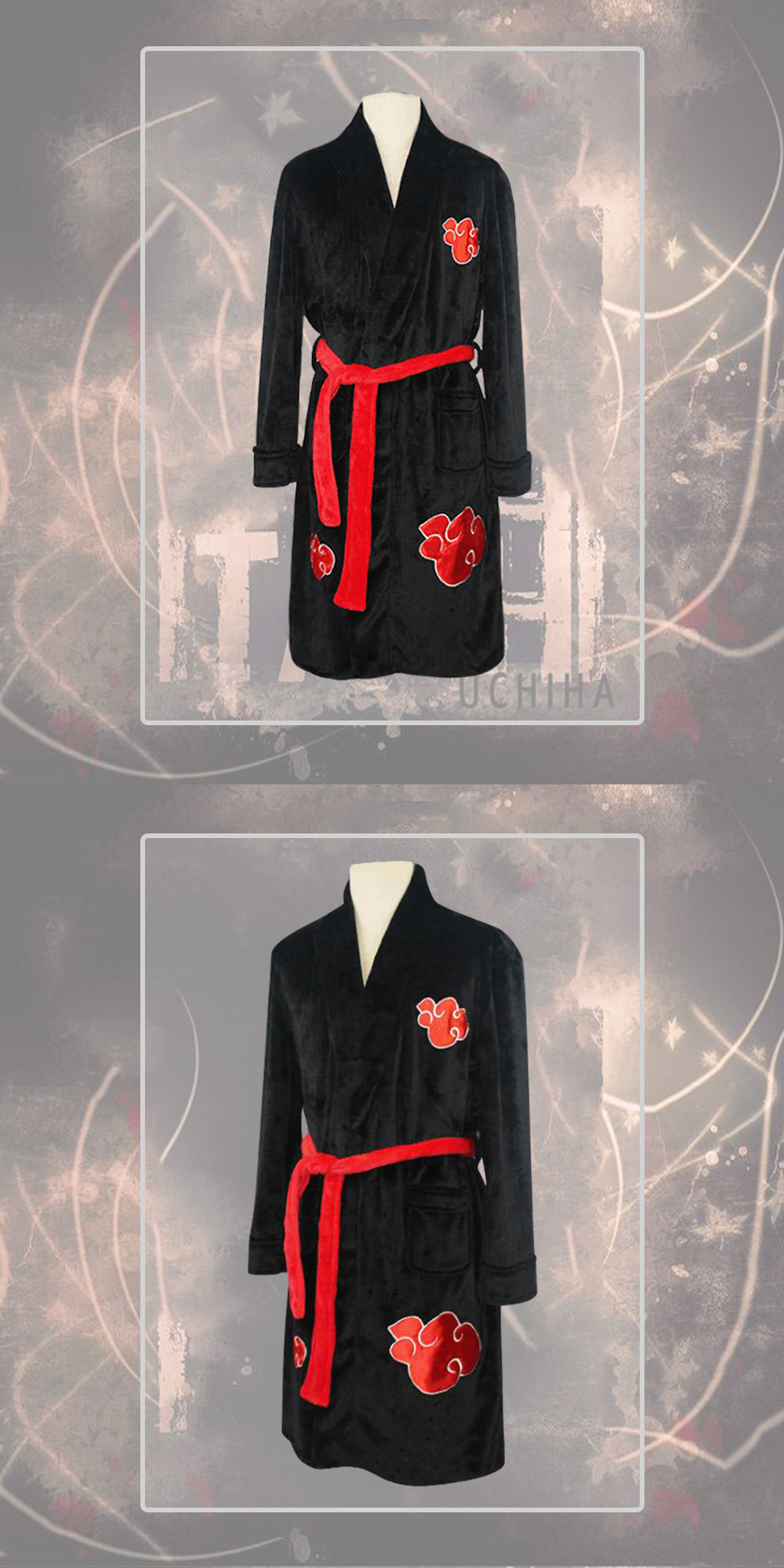 鑫博缘 火影忍者宇智波鼬浴袍cos服装睡袍cosplay厂家直售