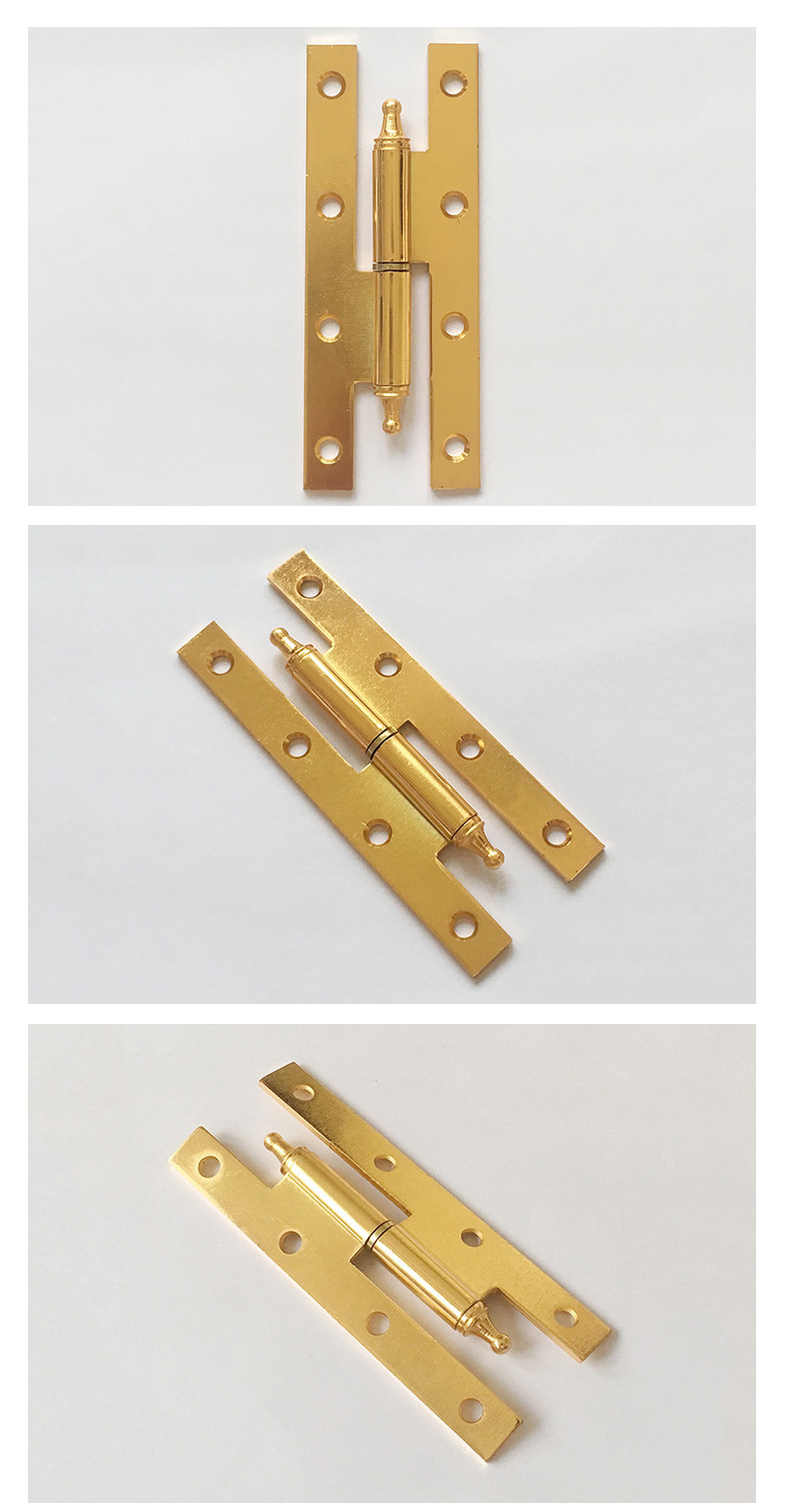 0金色仿金合页 平开木门铁活页 可拆卸铰链