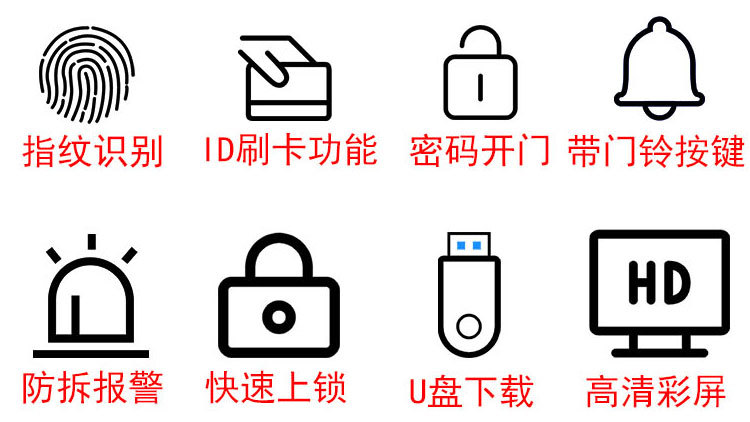 指纹门禁一体机指刷卡密码u盘门禁考勤一体机办公室指纹门禁机