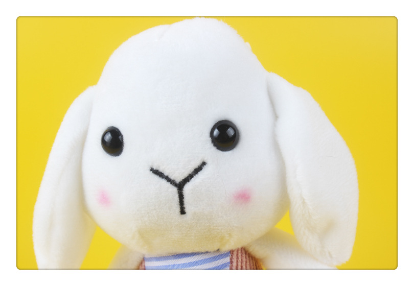 卡通背带兔子钥匙扣书包挂饰凯特兔玩偶毛绒玩具小挂件情侣公仔