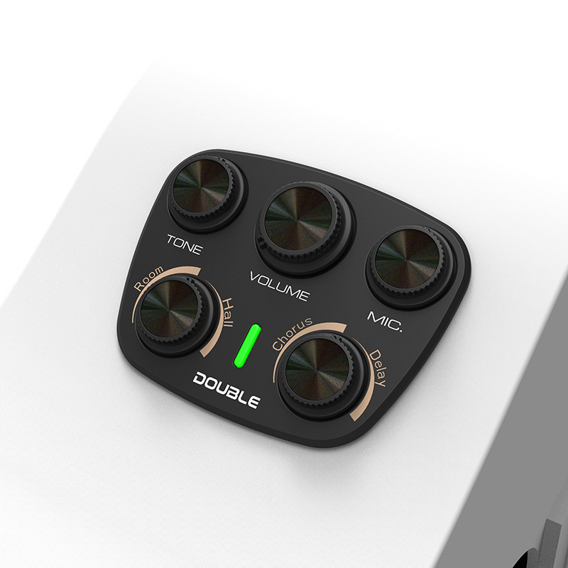 加振拾音器doubles1pro多功能吉他拾音器带混响合唱延迟扩音器