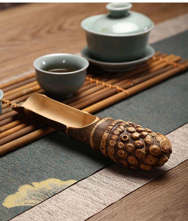 茶具批发 竹茶勺赏茶荷 茶道六君子 安吉茶则竹制品 民间工艺品