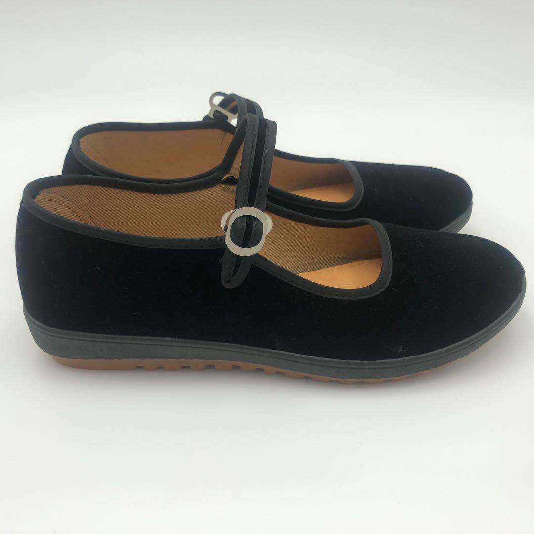 黑一带老北京布鞋女鞋黑一代平跟酒店礼仪广场舞蹈工作鞋厂家批发