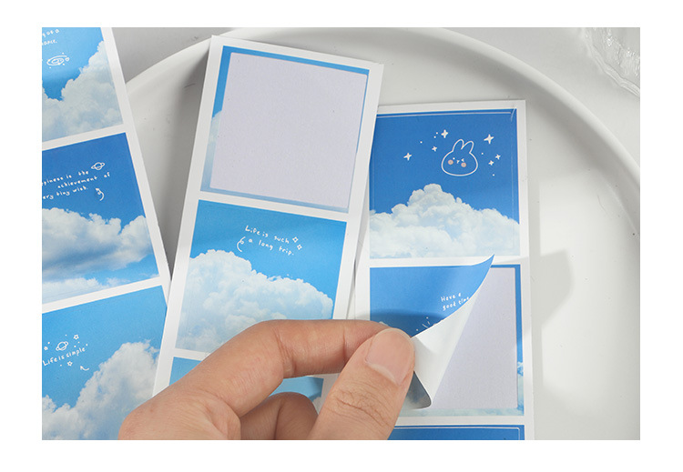 papermore不干胶贴纸包 天空涂鸦系列 小清新手帐装饰贴 3张入