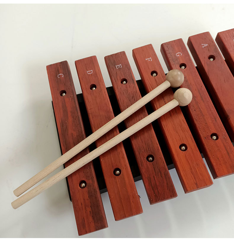 八音红木琴手敲音乐打击乐器奥尔夫儿童教具小敲琴八音红木敲琴