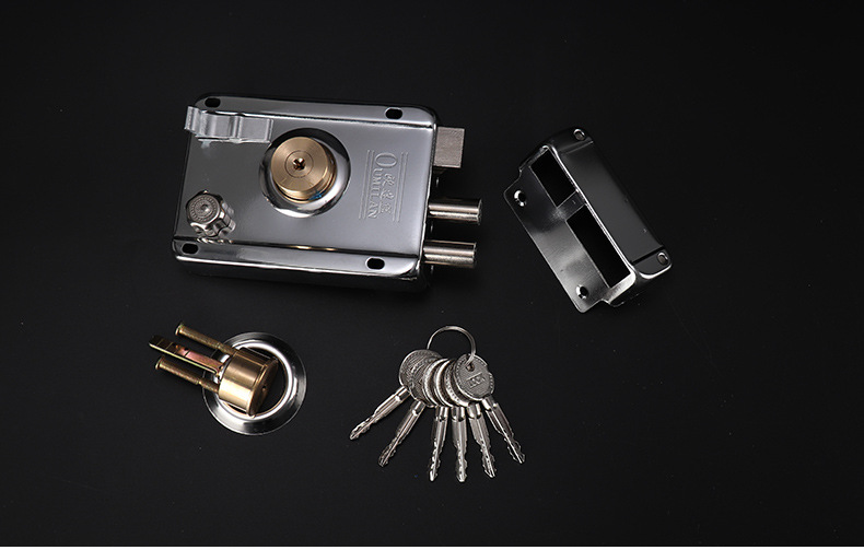 厂家供应 9219十字铜芯 外装门锁 中山小榄