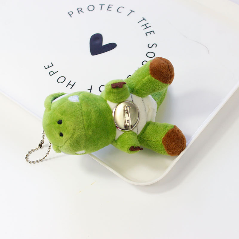 ins超凶趴着恐龙别针可爱卡通趴趴熊毛绒胸针潮流背包服饰批发