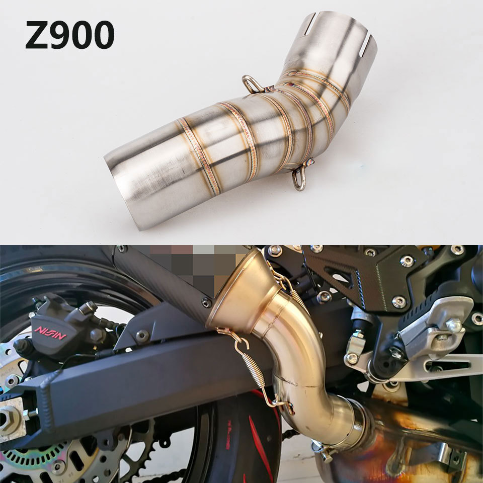 摩托车改装排气管消声器z900排气z900不锈钢适用51口径中段排气